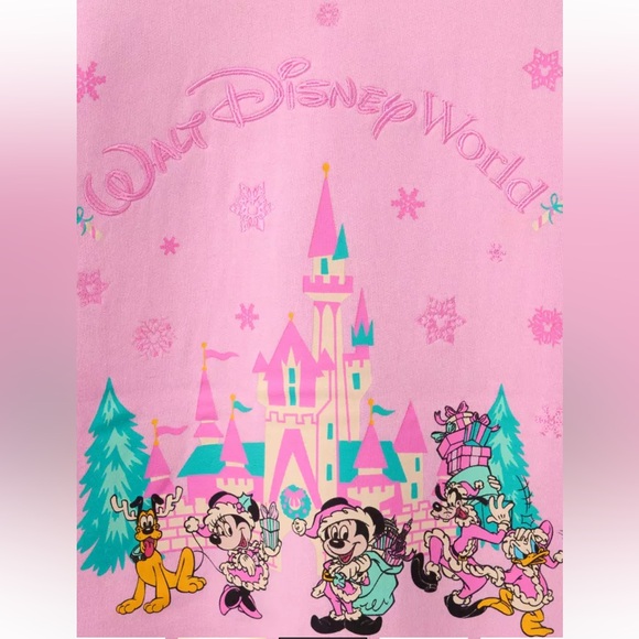 Santa Mickey Mouse and Friends Holiday Pullover Sweatshirt Walt Disney World XS - Picture 3 of 11